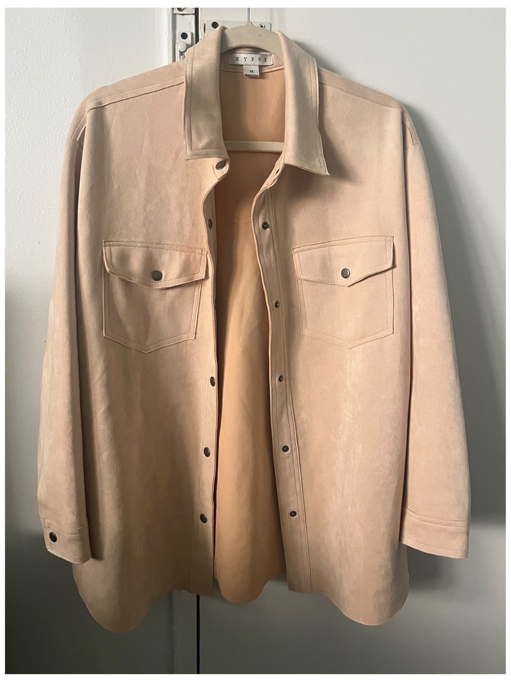 HYFVE Peach Button Up Shirt Jacket in size M